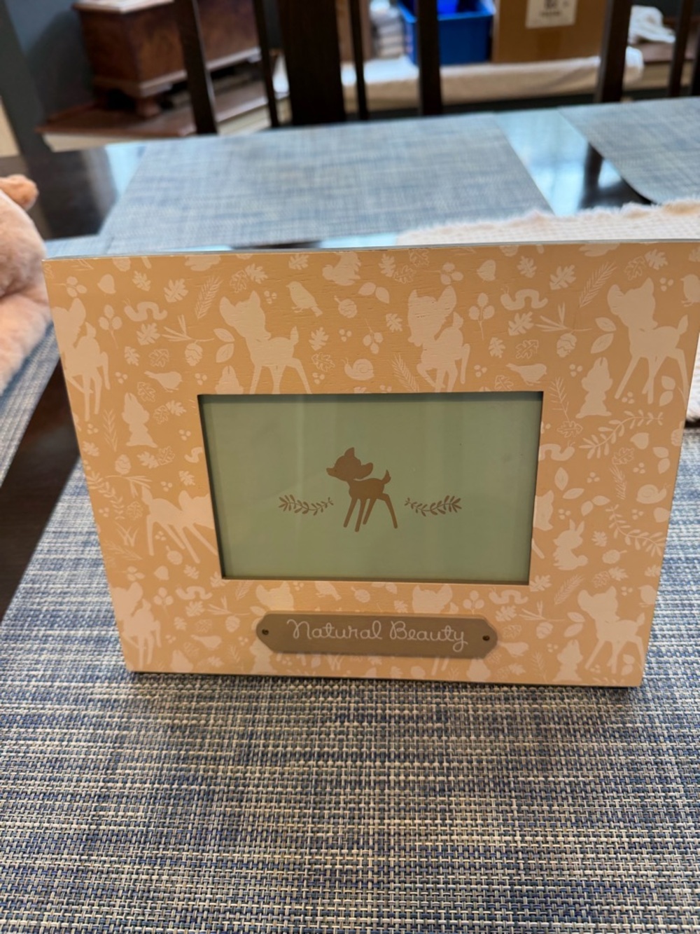 Hallmark Beige and White Deer Motif Picture Frame